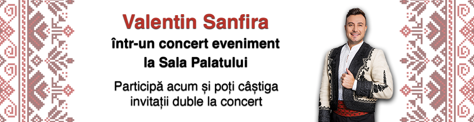 Antena Stars te premiază cu invitații duble la concertul lui Valentin Sanfira